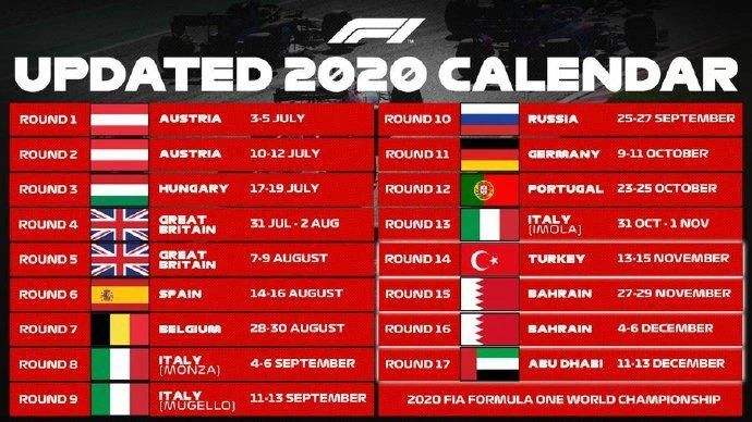 f1赛程表，f12021年开赛时间？