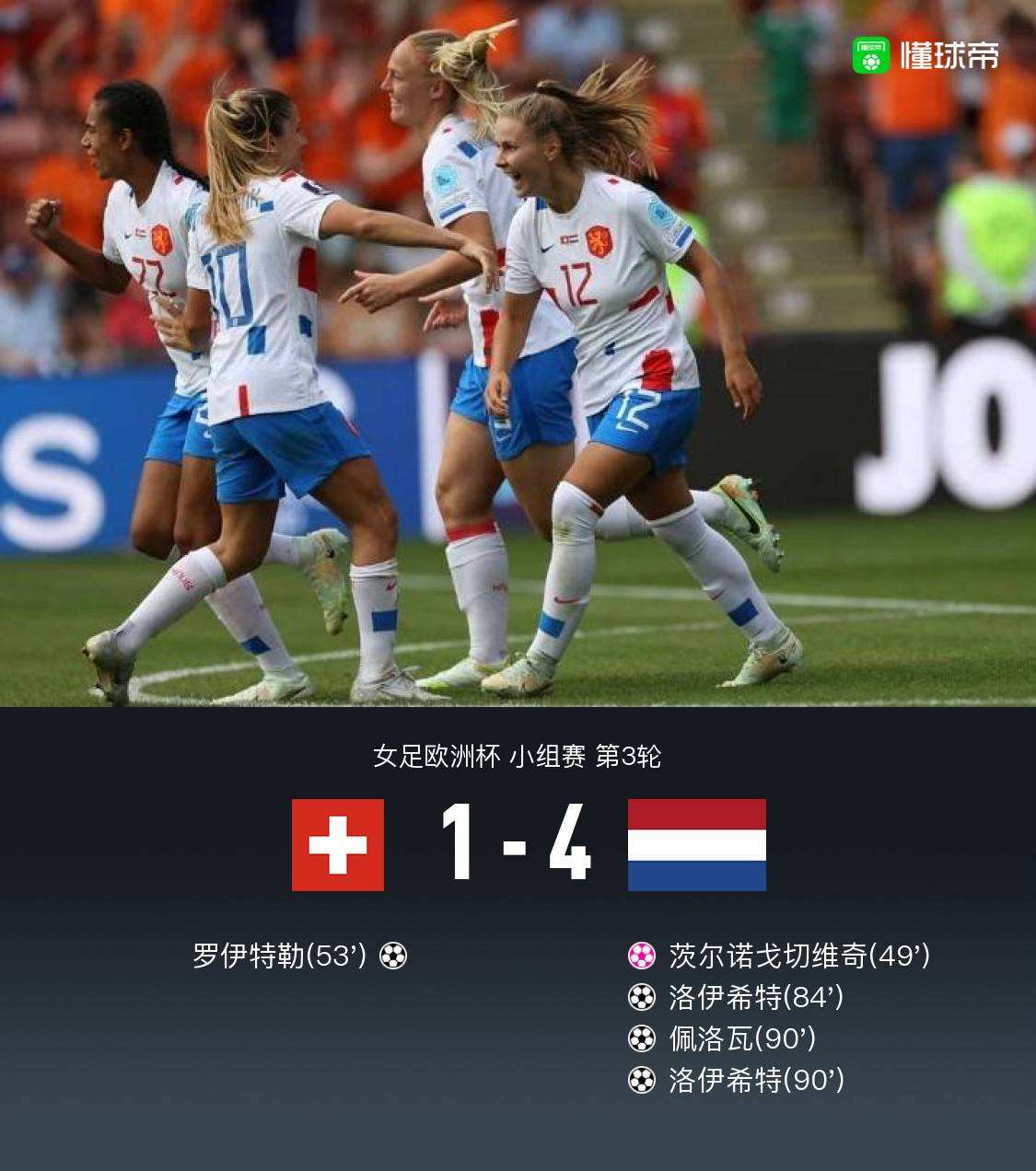 荷兰女足VS中国女足，中国女足vs荷兰女足比分？