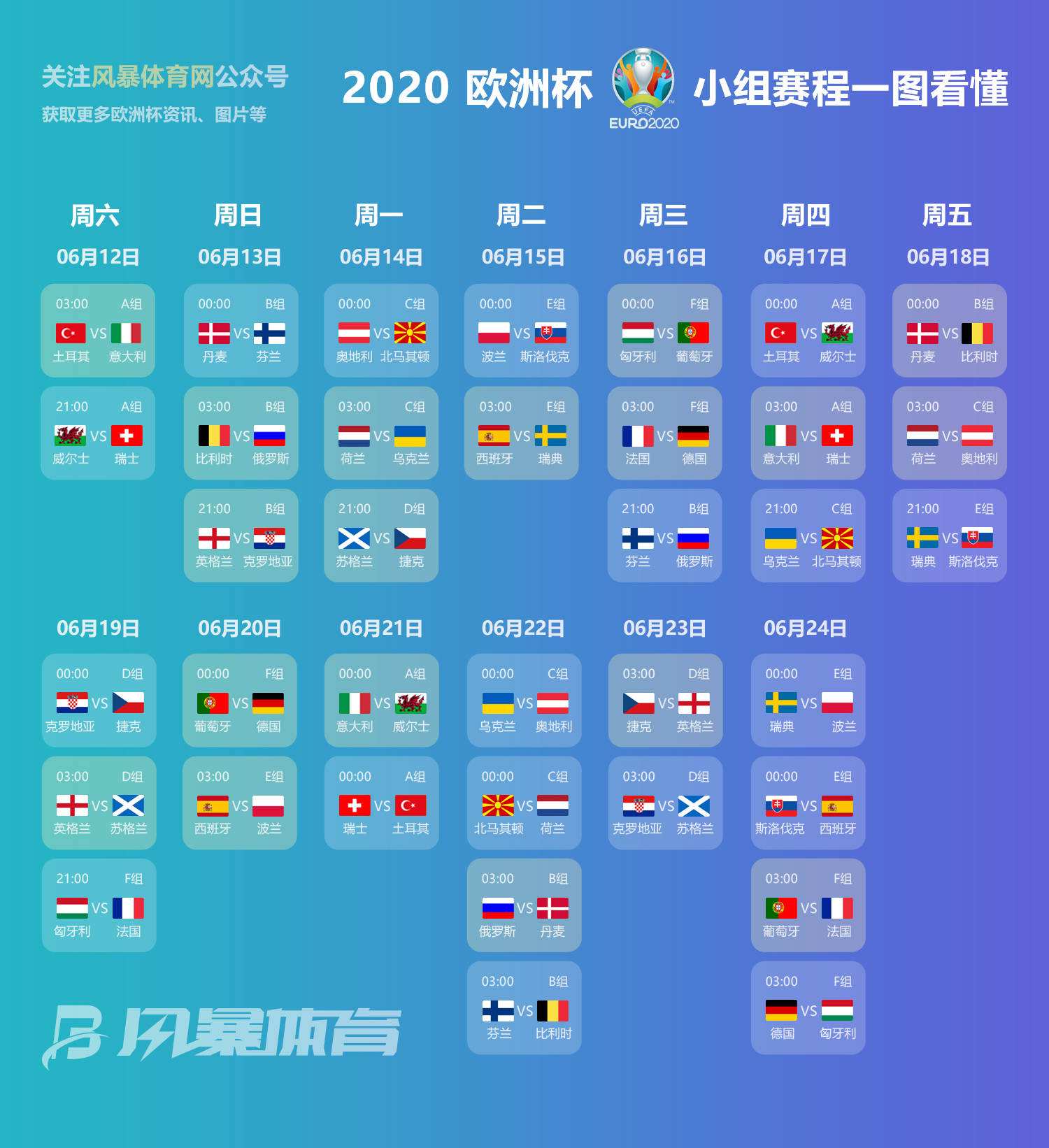 欧洲冠军杯赛程，欧洲冠军杯赛程2021赛程表？